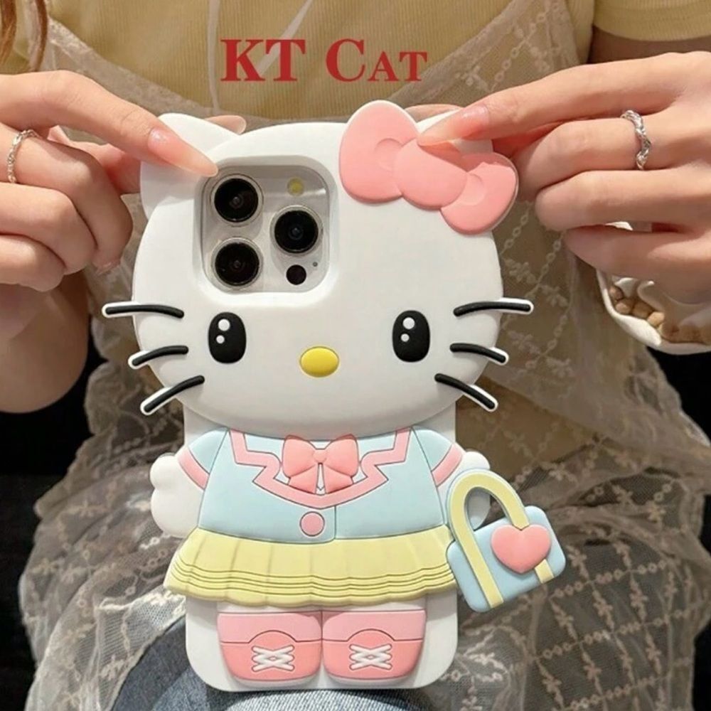 Cute KT Cat 3D Case for iPhone 16 Pro Max